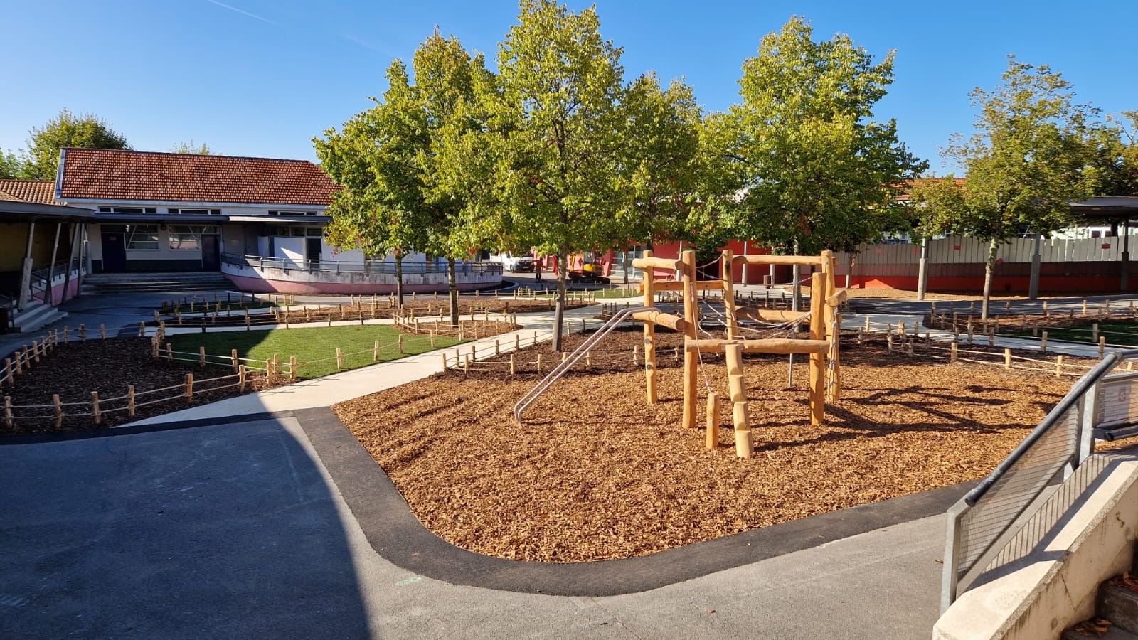 Cours oasis en bois de robinier